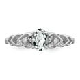 thumbnail image 5 of Sterling Silver Rhodium-plated White Topaz & Diamond Ring, 5 of 6