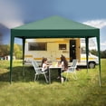 thumbnail image 2 of Zimtown Leg 10' x 10' Ez Pop up Anti Uv Patio Tent Folding Gazebo Backyard Canopy Green, 2 of 9