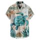thumbnail image 1 of Camisa de manga corta con solapa y estampado geométrico hawaiano para hombre Pompotops  oipoqjl48501, 1 of 3
