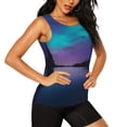 thumbnail image 2 of Fotbe Night At Lake Aurora Blusas Sin Mangas para Mujer – Estilo Casual, Corte Suelto, Slim-Fit, Cuello Redondo Deportivo, Tops de Verano para Gimnasio y Yoga-XX-Large, 2 of 7