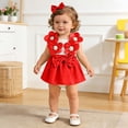thumbnail image 2 of JAJAHO Toddler Baby Girl Clothes Infant Girls Bodysuits Sleeveless Floral Bowknot Romper Dress With Headband 2PCS Set Cute Stylish One-Pieces, 2 of 6