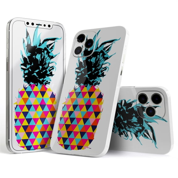 DesignSkinz Geo Retro Summer Pineapple v1 Full-Body Skin Decal Wrap Cover for iPhone 16