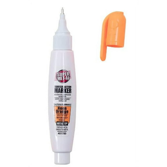 Super Met-Al 1296-1700 Squeeze Action Neon Orange Paint Marker