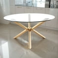 thumbnail image 2 of Nudo Dining Table With a Stainless Steel Gold Base And Tempered Glass Top, 2 of 2