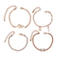 thumbnail image 1 of 4 pulseras para mujer, pulsera con dijes, bonita pulsera de cadena clásica bohemia, joyería para fiesta de disfraces de Acción de Gracias, boda de, 1 of 9