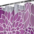thumbnail image 3 of Purple Floral and Petal Pattern Shower Curtain 36"x72" ,Bathroom Decorative Shower Curtains Set with 12 Hooks,Modern Waterproof Washable Shower Curtain, 3 of 6