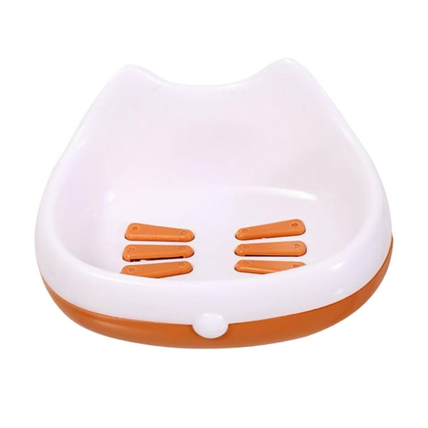Cat Shaped Soap Box Soap Dish Wall Mounted with Drainage Tray for