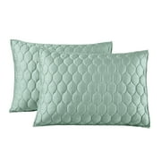 Better Homes & Gardens Tencel Quilted Pillow Shams, Soft Green, King (2 Count), All Ages