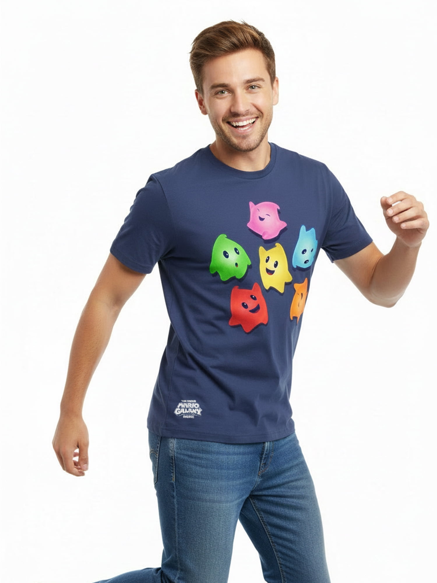 Nintendo Super Mario, Men's & Big Men's Graphic Tee, Lumas Around, Sizes S-3XL