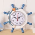 thumbnail image 5 of Wozhidaose Wall Clock Nautical Beach Wheel Wall Clock Maritime Time Clock Home Wall Decoration Household Supplies Alarm Clock, 5 of 9