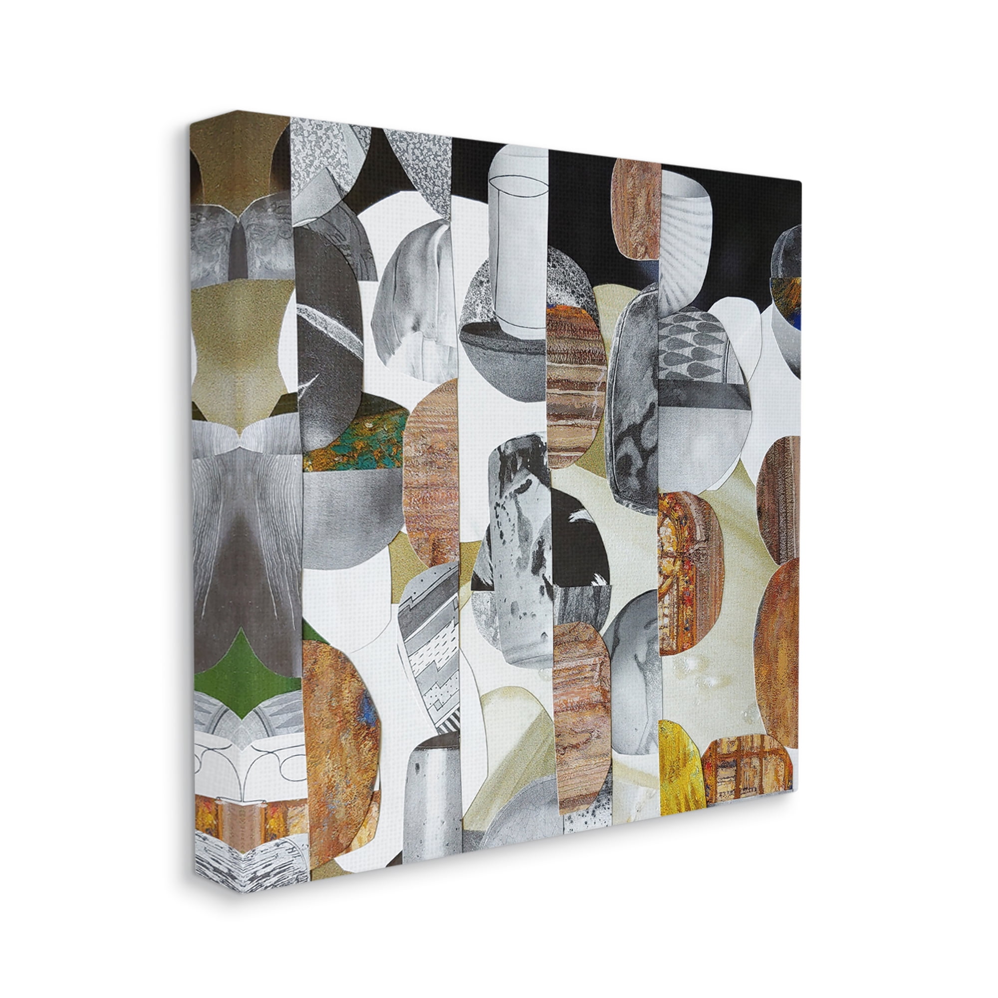 Stupell Nubian Sundance Abstract Shapes Collage Abstract Painting Gallery Wrapped Canvas Print Wall Art