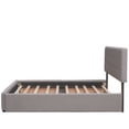 thumbnail image 3 of Queen Upholstered Storage Bed, Upholstered Platform Bed with 2 Drawers and 1 Twin XL Trundle, Wood Bed Frame with Button Tufted Upholstered Headboard and Wooden Slat Support, Light Gray, 3 of 7
