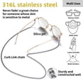 thumbnail image 5 of ChainsHouse Glasses Strap Chain for Women Men Stainless Steel Cuban Chain Sunglasses Eyewear Holder Trendy Jewelry, 5 of 6