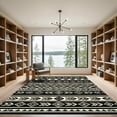thumbnail image 2 of ODIKA 5'x7' Machine Washable Non-Slip Area Rug, Geometric Black High Traffic Rug, White, 1254404, 2 of 7