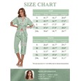 thumbnail image 5 of ANLIQI Women's Pajama Sets 100% Cotton Summer Short Sleeve Capri Pajamas for Women Set Button Down Pjs Soft Sleepwear(Sage Green,L), 5 of 7