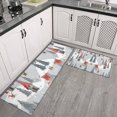 thumbnail image 2 of Gray Christmas Gnome Village Pattern Kitchen Rugs Sets Of 2,Anti Fatigue Kitchen Mat Rugs Non Slip Washable,Decorative Kitchen Floor Mats for Kitchen,Sink,Laundry,17"x30"+17"x47", 2 of 7