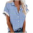 thumbnail image 2 of Fiudx Ofertas Flash Artículos En Oferta Blusas de Manga Corta Estampadas Informales Regulares para Mujertop, 2 of 5