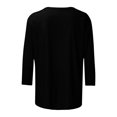 thumbnail image 5 of Meichang Hauts à Manches 3/4 pour Femmes T-Shirts de la Saint-Patrick Trèfle Chanceux T-Shirts Graphiques Col Rond Chanceux Irlandais Tops Printemps Liquidation, 5 of 5
