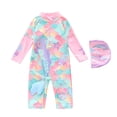 thumbnail image 1 of JTieacloth Girls Swimsuit For Toddlers And Kids Sparkly Scale Design Bathing With Tutu Skirt,Sizes 8-9 Years, 1 of 2