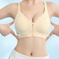 thumbnail image 4 of Women's Front Zip Sports Bra High Workout Yoga Running Top Breathable Supportive Seamless Comfort Fitness Activewear Shaping Bra Comfortable & Breathable(Color:2Beige,Size:XXXL), 4 of 5