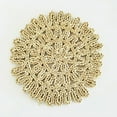 thumbnail image 4 of Round Woven Rattan Straw Flower Shaped Charger Plate Table Mat Placemats for Wedding Party 38cm 1, 4 of 5