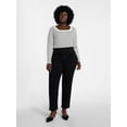 thumbnail image 2 of Terra & Sky Women's Plus Size Long Sleeve Square Neck Rib Top, Sizes 0X-5X, 2 of 5