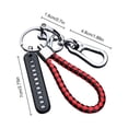 thumbnail image 4 of MesaSe Car Keychain Pendant Number Plate Automobile Keyring Leather Anti-fingerprint Polishing Pressing Vehicle Key Holder Gift Type 3, 4 of 6