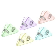 Uxcell Multifunction Document Clip,5Pack Triangular Clip for Book Page Corner,5 Color