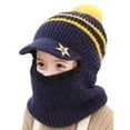 thumbnail image 2 of Sinhoon Winter Kid's Boy Girl Beanie Earflap Warm Hat Knitted Fleece Crochet Scarf Cap, 2 of 2