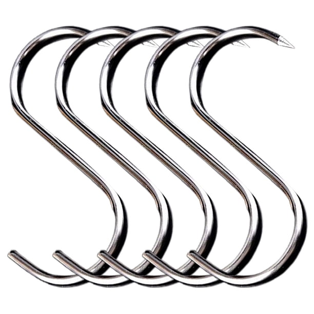 Gancho en s puntiagudo de acero inoxidable Gancho en s de tocino Gancho de metal para carne Tipo S de secado MFZFUKR BST3014731-3
