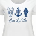 thumbnail image 4 of Inktastic Sea La Vie Nautical Anchor Fish Blue Women's Plus Size T-Shirt, 4 of 5