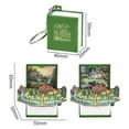 thumbnail image 6 of BAELLERT Mini 3D Folding Book Keychain Popping Miniature World Hanging Decoration Tiny Coffee Shop Great Wall Castle Foldable Book Keyring Pendant, 6 of 8
