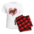 thumbnail image 5 of CafePress - French Bulldog & Heart Women's Light Pajamas - Women's Short Sleeve Print T-Shirt and Pants Light Cotton Pajama Set, 5 of 7