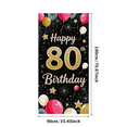 thumbnail image 3 of Glittery 80th Birthday Banner with Balloons Stars and Fireworks Background Party Decoration Photography Prop Birthday Party Supplies Backdrop for Celebrations, 3 of 8