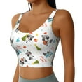 thumbnail image 2 of Fotbe happy new year Raccoon Sujetador Deportivo Largo sin Aros para Mujer con Almohadillas y Soporte Medio, Transpirable y Absorbente, Camiseta Tipo Chaleco o Tank Top-X-Large, 2 of 8
