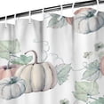 thumbnail image 4 of Rideaux de Douche Récolte de Citrouilles Rustiques d'Automne, Rideau de Douche Lavable avec Crochets en Tissu Polyester Rétro pour Salle de Bain Halloween Noël Hôtel Dortoir, 4 of 5