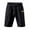 hgg048-Black, variant on Mens Shorts Fashion Summer Linen Solid Color Elastic Waist Drawstring Pocket Lightweight Summer Beach Vacation Bottoms