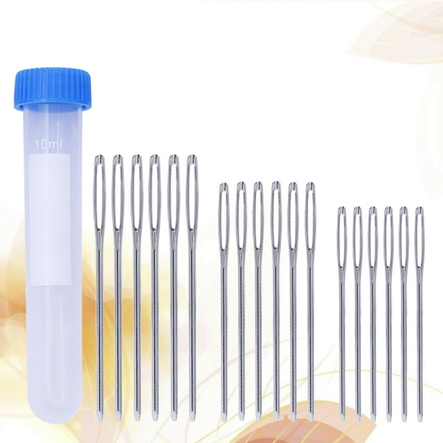CHICHUMID 18pcs Hand Knitting Needles Knitting Needles Silver Metal Anti Rust for DIY Projects