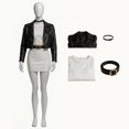 thumbnail image 2 of Halloween Costume Behind Supermarket with You,Anime Cosplay Yamada Tayama Sasaki Apron Leather Jacket Suit Set for Halloween Role Play,Size XL, 2 of 8