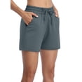 thumbnail image 2 of Sociala Women's Lounge Running Elastic Waist Bermuda Shorts Gym Athletic Shorts with Pockets, 2 of 6