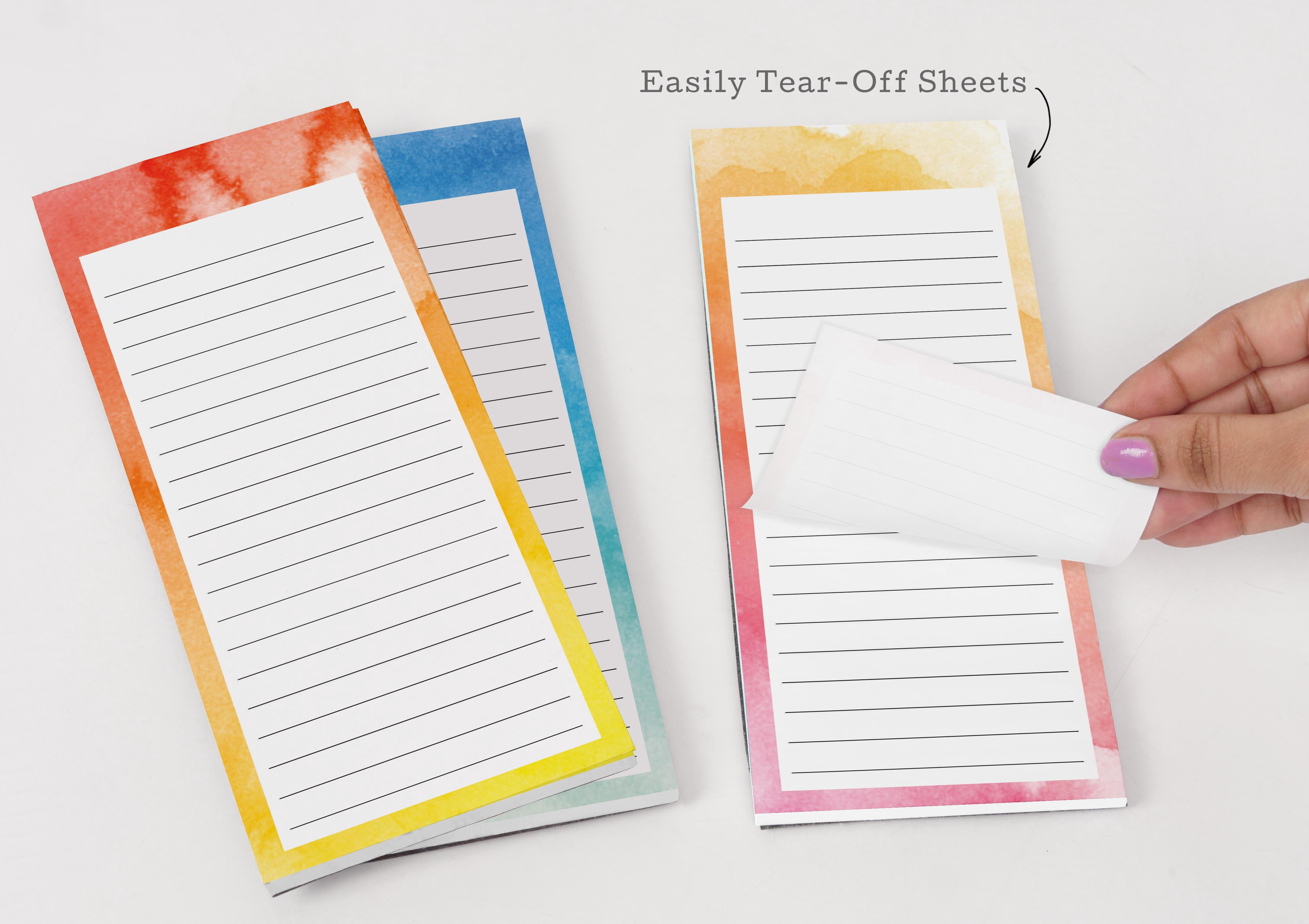 Inkdotpot Pack of 3 Magnetic Fridge To-Do List Notepads- Magnetic Memo Pads For Refrigerator-(50 Sheets Each)-N0