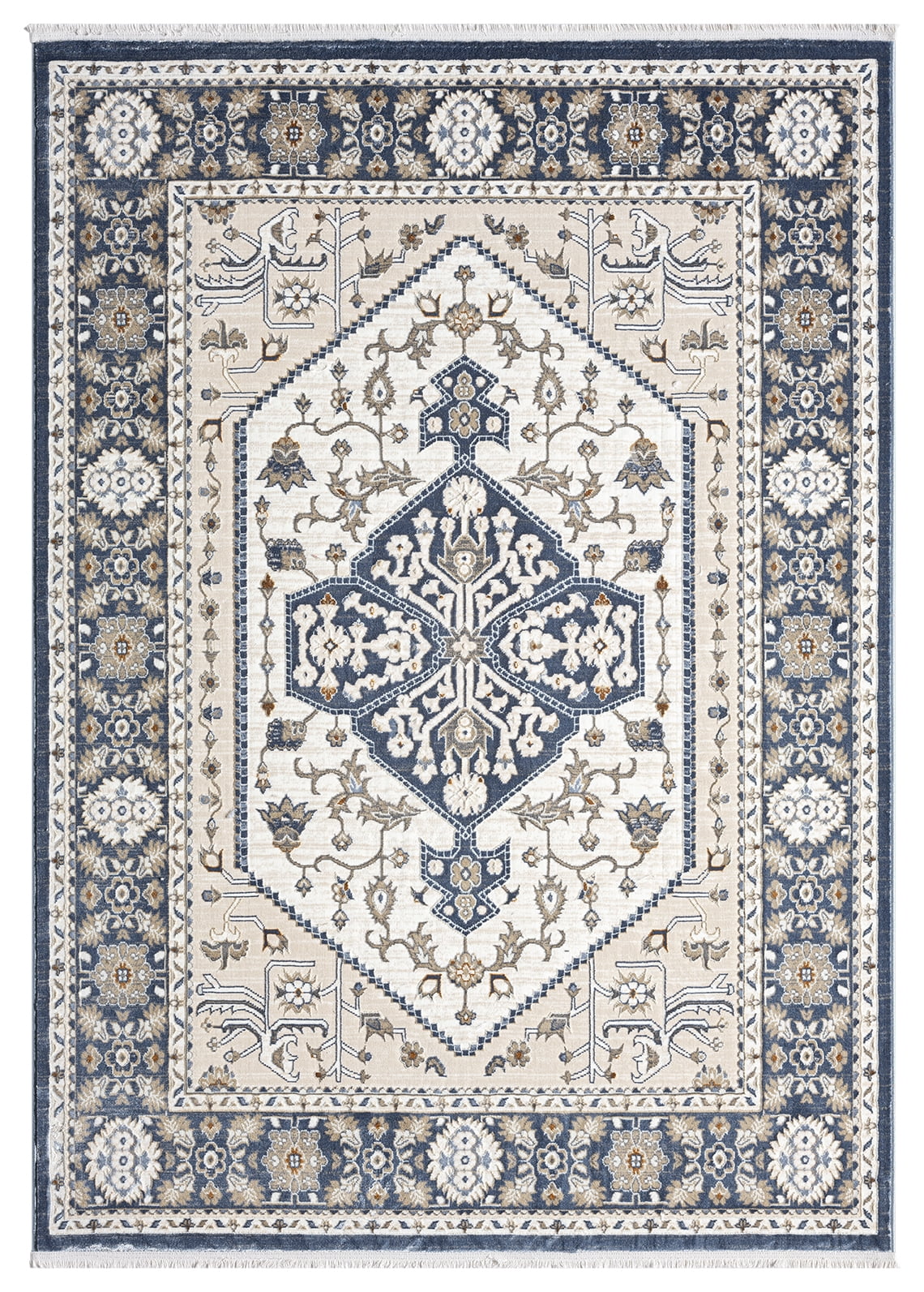 United Weavers Riviera Delphine Area Rug, Border Pattern, Blue, 12'6" X 15'
