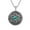 Blue, variant on Stainless Steel Evil Eye 6 Point Star Hexagram Occult Necklace Pendant-Blue