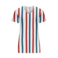 thumbnail image 4 of Cyber&Monday Deals Dyegold Summer Tops for Women 2023 Trendy, Womens 4th of July US Flag Shirts Dressy Casual V Neck Short Sleeve Blouses 2023 Plus Size Summer ​Patriotic Top Tee, 4 of 5