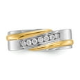 thumbnail image 3 of 14K Two-Tone Gold Ring Band Men's Diamond Lab Grown Round, Size 6, 3 of 6