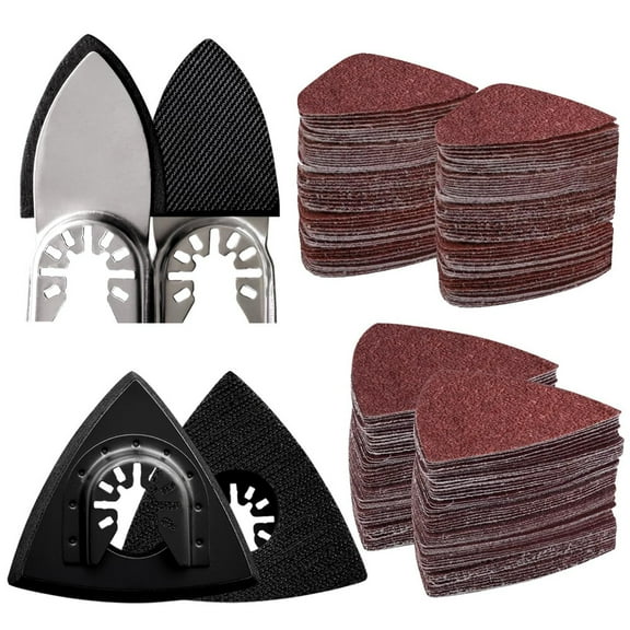 104Pcs Oscillating Tool Detail Sanding Pads Kit 2Pcs Triangle Sanding Pads 2Pc
