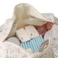 thumbnail image 3 of Floral Baby Diaper Bag Tote Mommy Bag, Women Quilted Cotton Medium Travel Duffle Bag, Cute Cotton Diaper Bags Crossbody Baby Bags for Girl Mom, 3 of 7