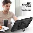 thumbnail image 4 of Case for Lenovo Tab M9 9.0 Inch 2023 Released TB-310FU with Screen Protector, 360 Degree Rotating Kickstand Hand Strap Heavy Duty Shockproof Cover with Shoulder Strap, Black, 4 of 7
