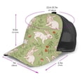 thumbnail image 3 of Picia Cute Rabbit And Flower Pattern Trucker Hat,Baseball Cap,Sun Protection Cap,Stylish Headwear,Leisure Cap,Outdoor Sports Cap, 3 of 7