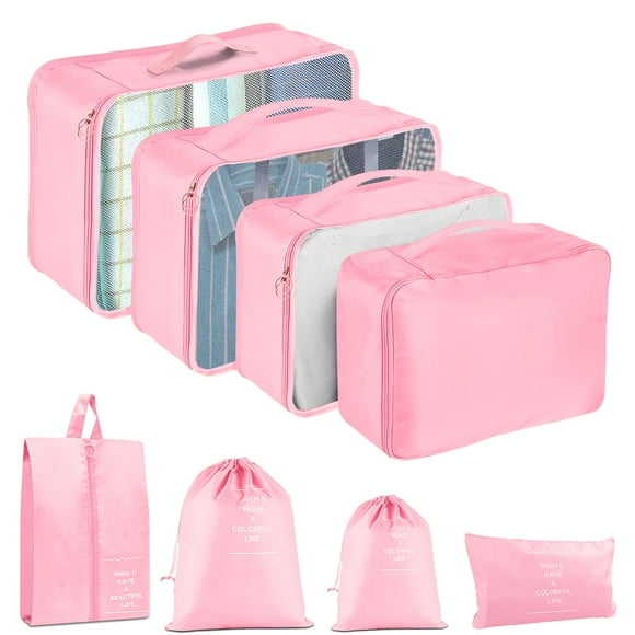 Juego de 8 cubos de embalaje YEEYAA para maleta con organizador de equipaje